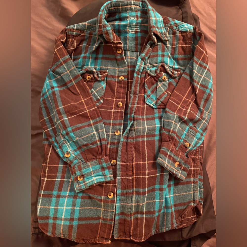 Boys plaid button up shirt